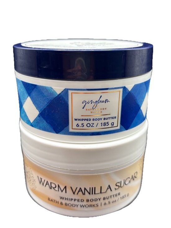Bath & Body Works Other - Bath & Body Works Warm Vanilla Sugar & Gingham Whipped Body Butter 6.5 oz 2 Pcs